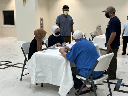 Health Equity Club Volunteers at COVID-19 Vaccination Site