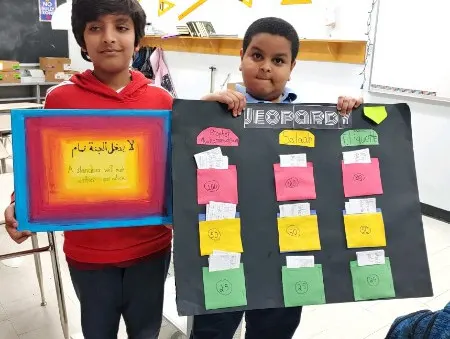 Fourth-graders get creative with their Islamic Studies projects